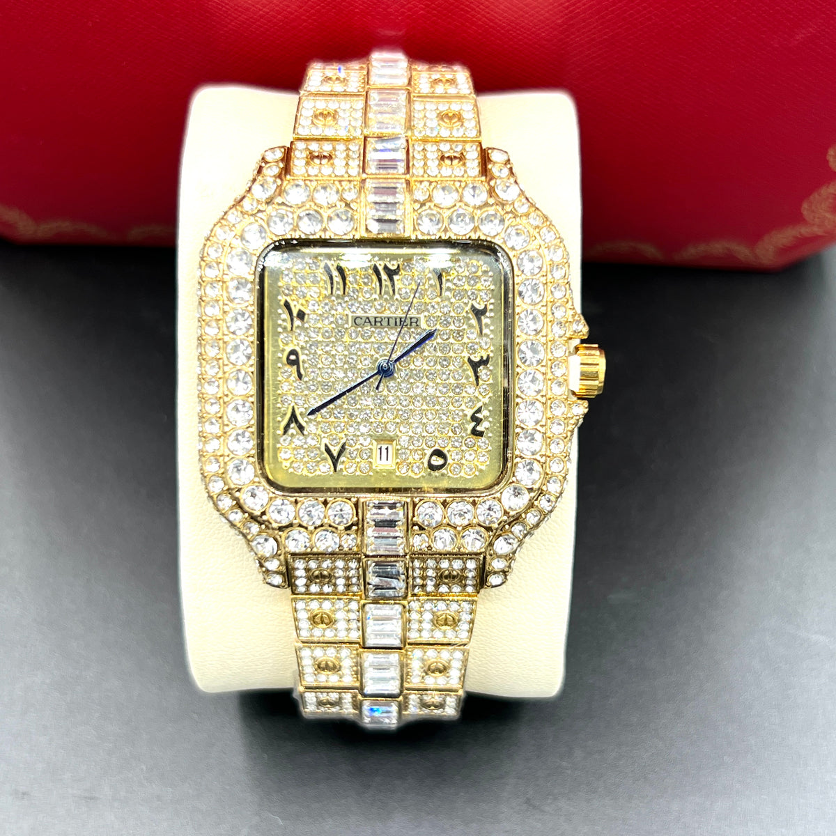 CARTIER PREMIUM ARABIC DIAL STONES WATCH QUARTZ